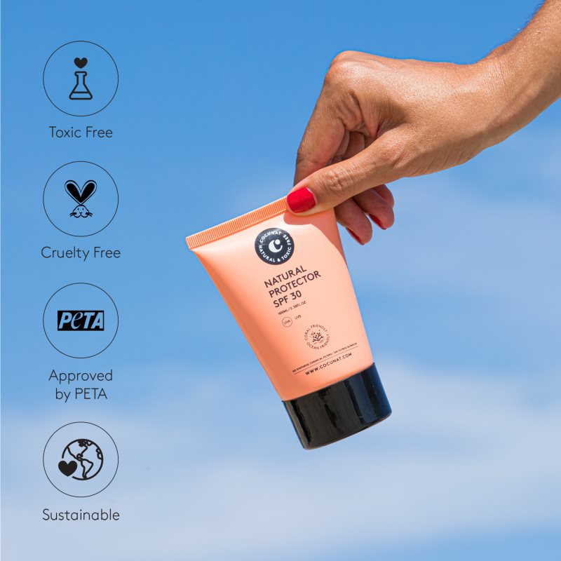 Cocunat Natural Protector Crème Solaire Corps SPF 30 100 Ml