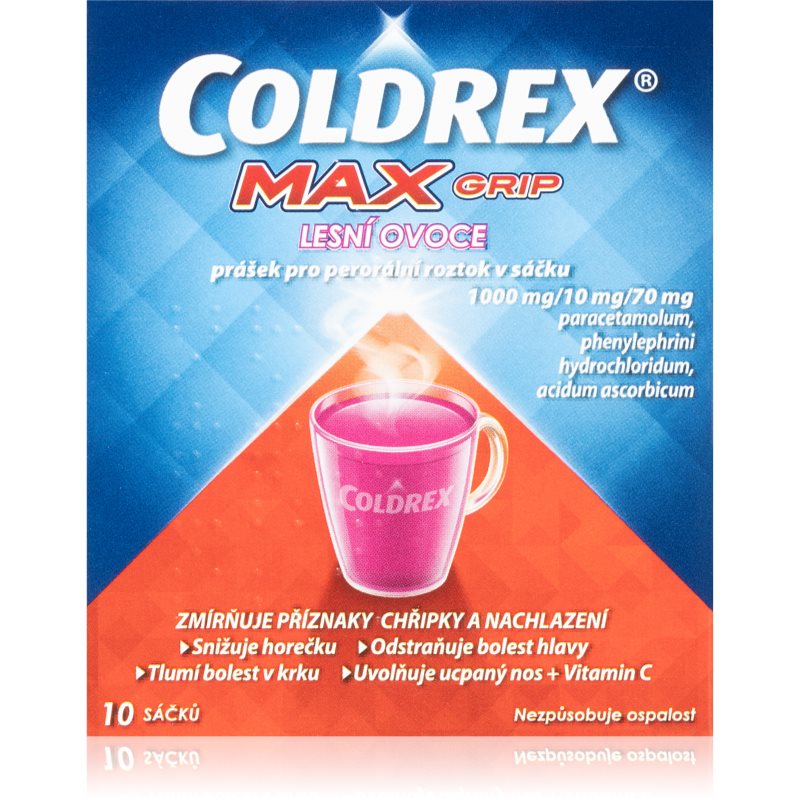 COLDREX MAXGRIP LESNÍ OVOCE POR 1000MG/10MG/70MG POR PLV SOL SCC 10 II koupíte na Notino.cz