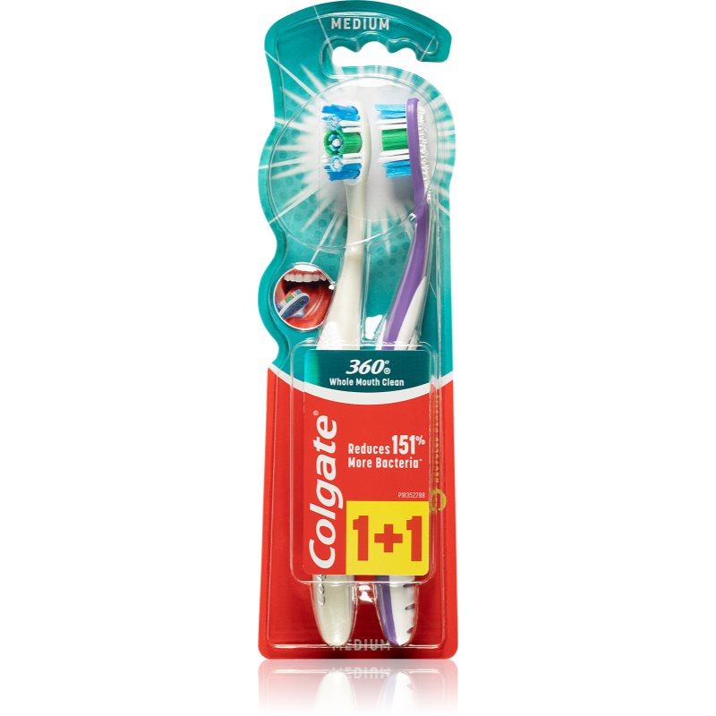 

Colgate 360° Whole Mouth Clean зубна щітка середньої жорсткості