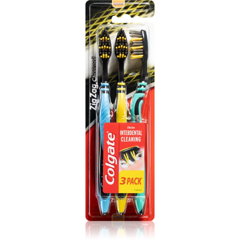 

Colgate Zig Zag Charcoal зубні щіточки medium 3 шт