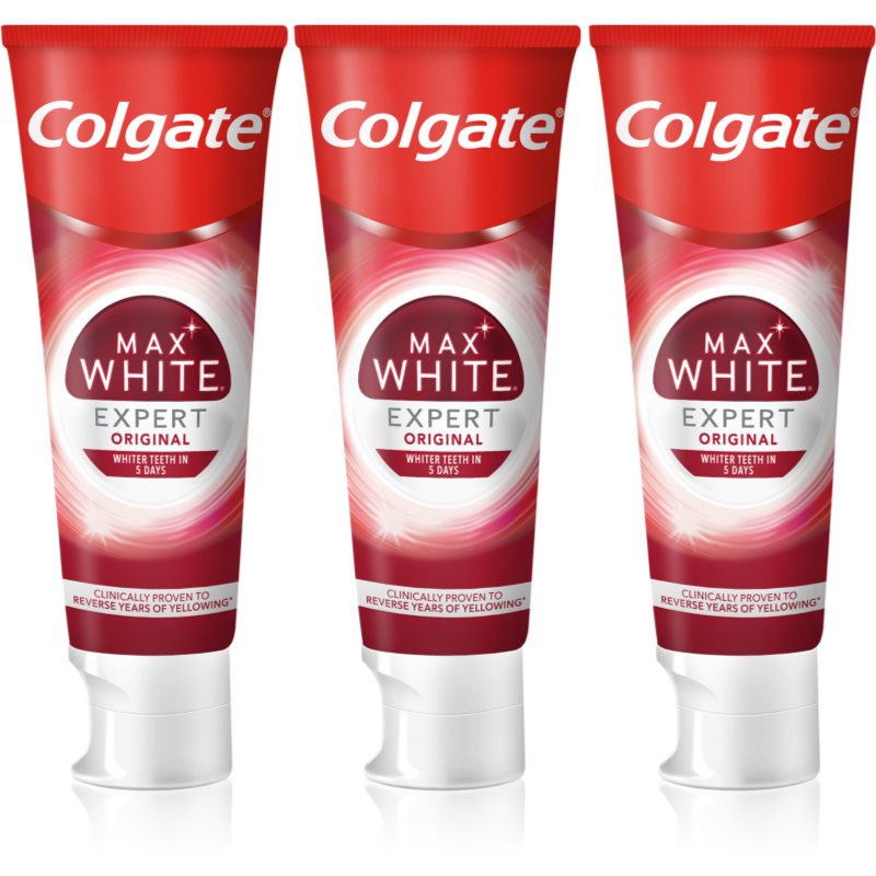 Colgate Max White Expert Original balinamoji dantų pasta 3x75 ml