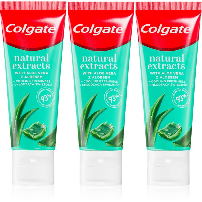 Colgate Natural Extracts Aloe Vera зубна паста на основі лікарських рослин 3x75 мл