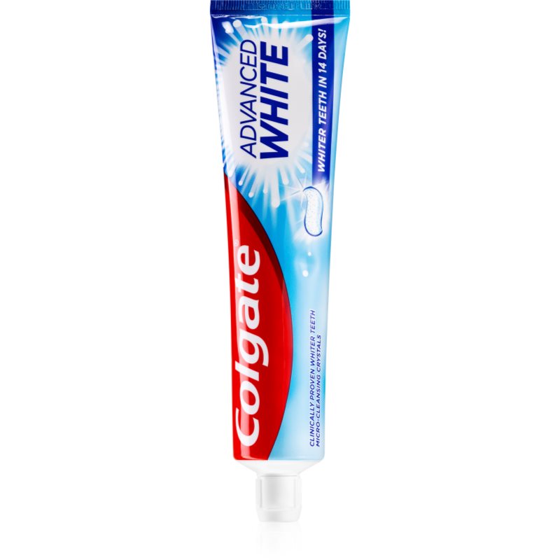 

Colgate Advanced White відбілююча паста проти плям на зубній емалі