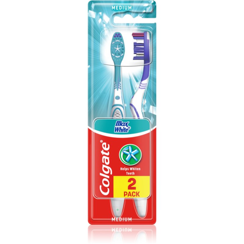 Colgate Max White Medium Toothbrush 2 Pc
