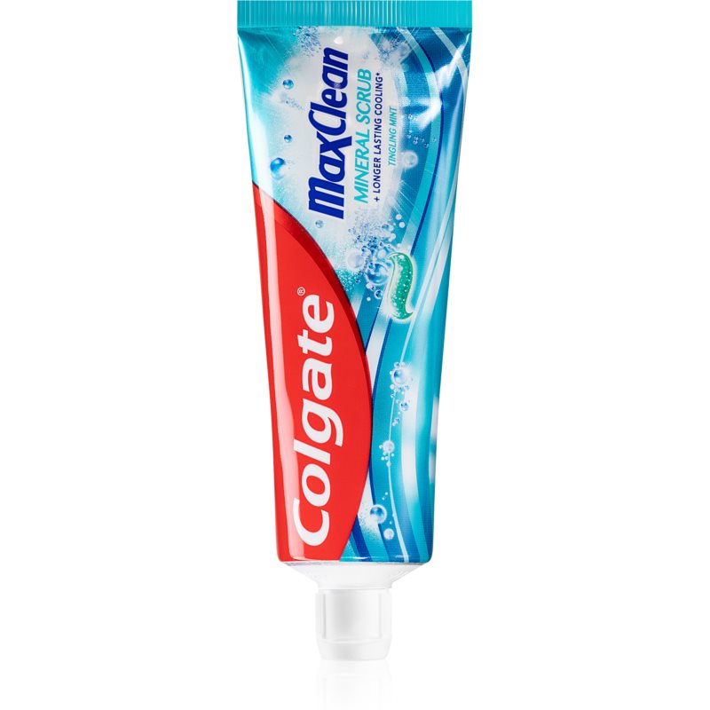 Colgate Max Clean Mineral Scrub gelinė dantų pasta gaiviam burnos kvapui užtikrinti Tingling Mint 75 ml