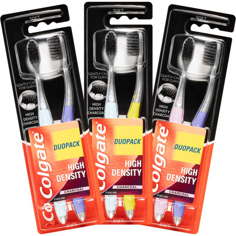 Colgate High Density Charcoal зубна щітка Soft 2 кс