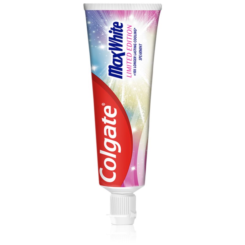 Colgate Max White Limited Edition balinamoji dantų pasta, suteikianti gaivų burnos kvapą riboto leidimo 135 g