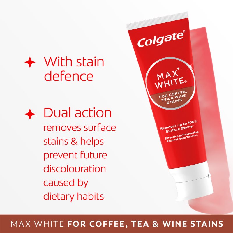Colgate Max White One Coffee, Tea & Wine bělicí zubní pasta 75 ml (obrázek 5)