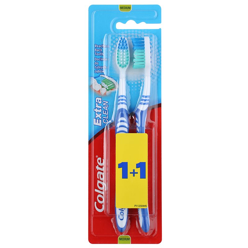 

Colgate Extra Clean зубні щіточки medium 2 шт кольорові варіації
