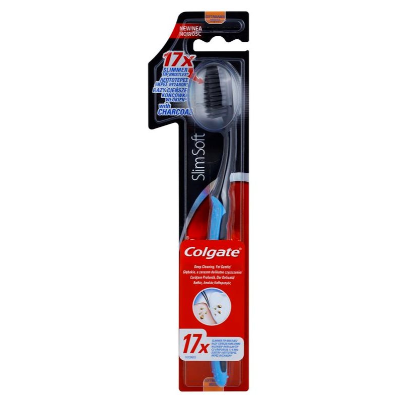 

Colgate Slim Soft Charcoal зубна щітка з активованим вугіллям м'яка