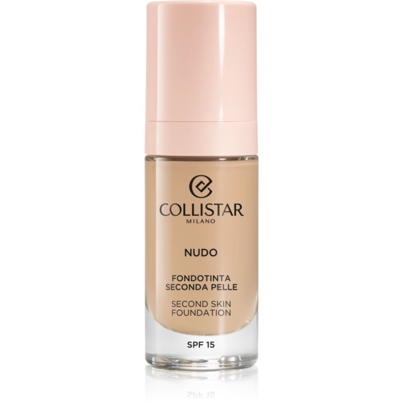 Collistar NUDO Second Skin Foundation SPF 15 rozjasňující hydratační make-up s vyhlazujícím efektem odstín 2N Beige 30 ml