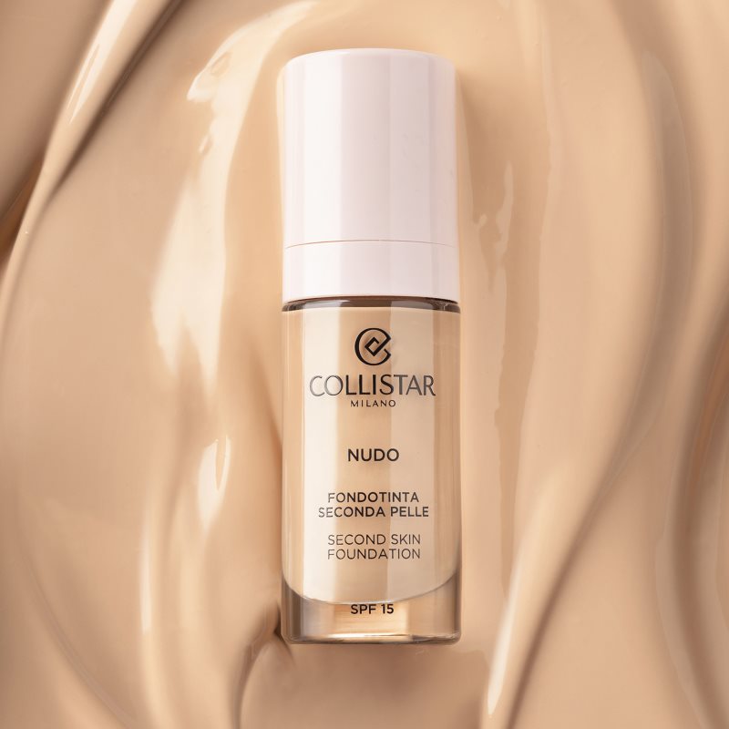 Collistar NUDO Second Skin Foundation SPF 15 rozświetlający podkład nawilżający o działaniu wygładzającym odcień 2G Beige Dorato 30 ml