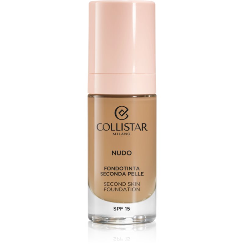 Collistar NUDO Second Skin Foundation SPF 15 rozjasňující hydratační make-up s vyhlazujícím efektem odstín 3G Naturale Dorato 30 ml