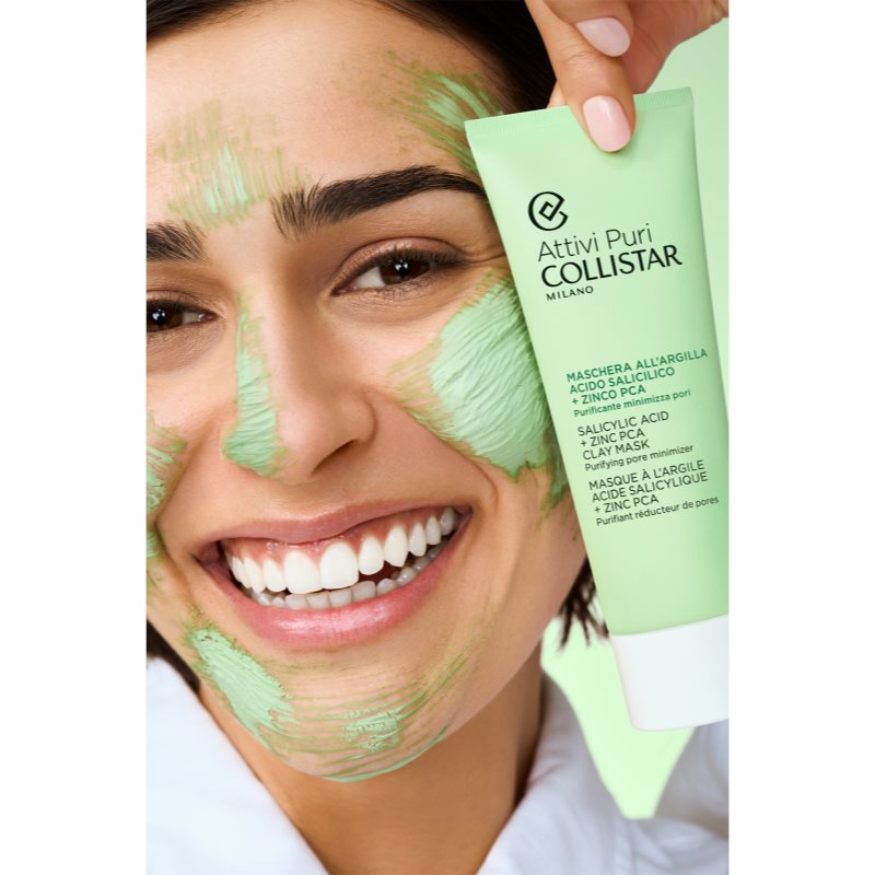 Collistar Attivi Puri Salicylic Acid + Zinc Clay Mask маска з глиною з гіалуроновою кислотою 75 мл