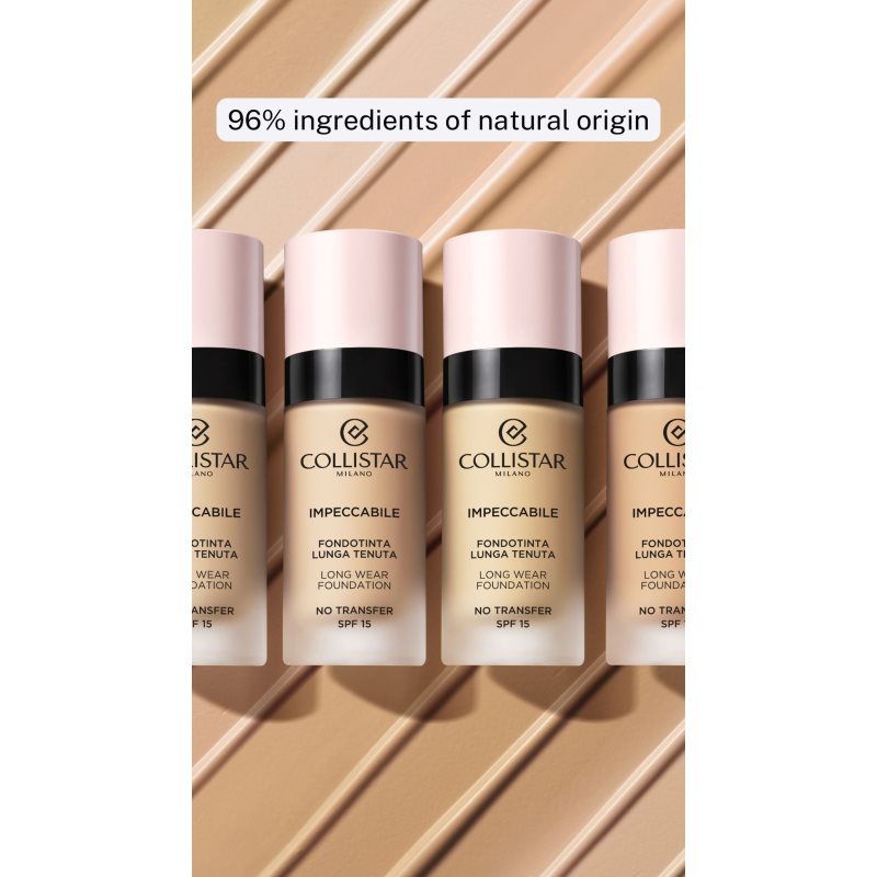 Collistar Impeccabile Long Wear Foundation стійкий тональний крем SPF 15 2N Beige 30 мл