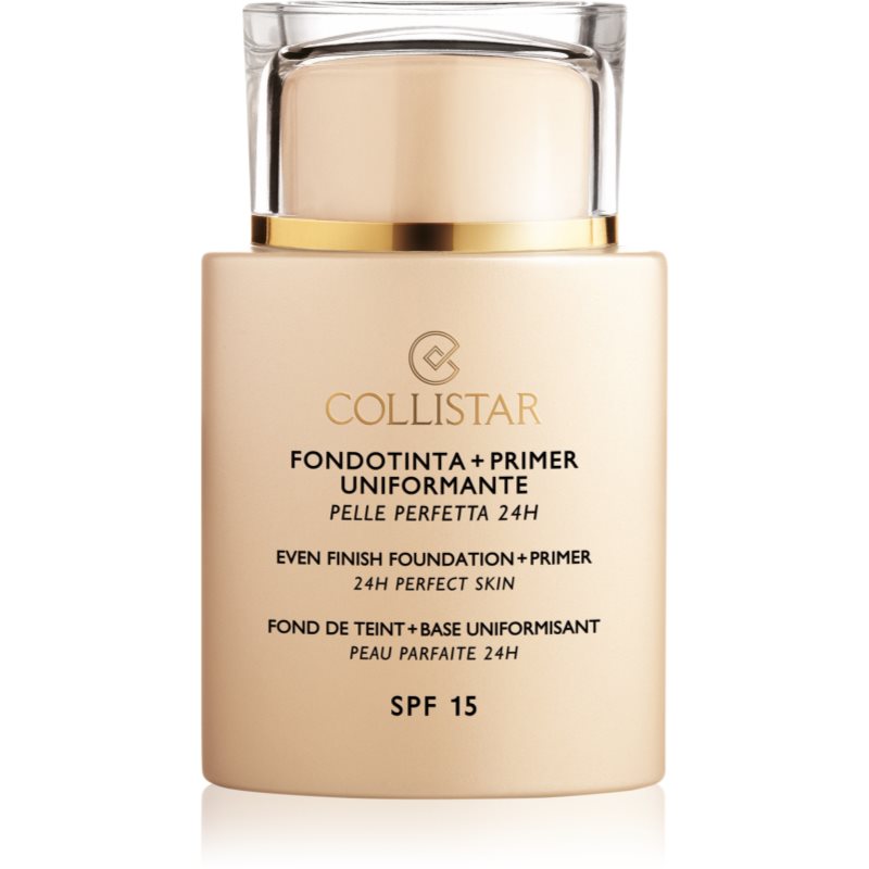 

Collistar Even Finish Foundation+Primer 24h Perfect Skin тональний крем та основа під макіяж SPF 15 відтінок 1 Ivory