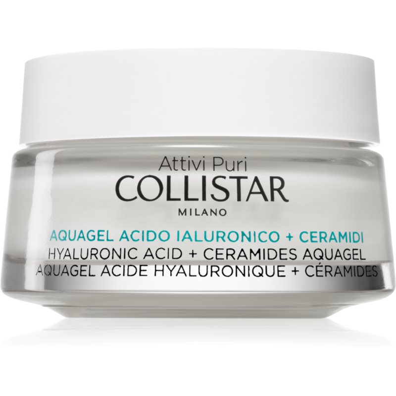 Collistar Attivi Puri Hyaluronic Acid + Ceramides Aquagel зволожуючий крем-гель з освітлюючим ефектом з гіалуроновою кислотою 50 мл