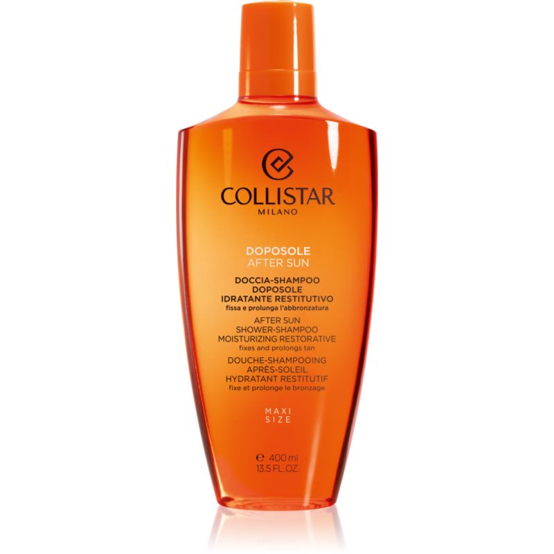Collistar Special Perfect Tan After Shower-Shampoo Moisturizing Restorative gel de ducha after sun para cuerpo y cabello 400 ml