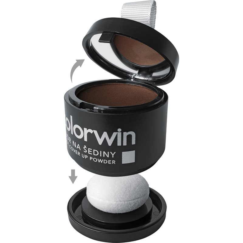 Colorwin Powder polvere per capelli per dare volume e coprire i capelli bianchi colore Black 3,2 g
