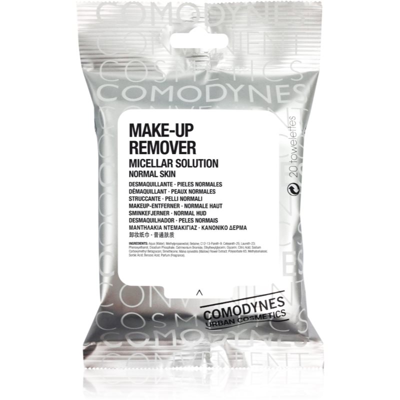 Comodynes Make-up Remover Micellar Solution Cleansing Wipes For Normal Skin 20 Pc