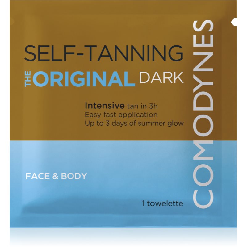 Comodynes Self-Tanning Towelette savaiminio įdegio servetėlė veidui ir kūnui atspalvis dark 8 vnt.