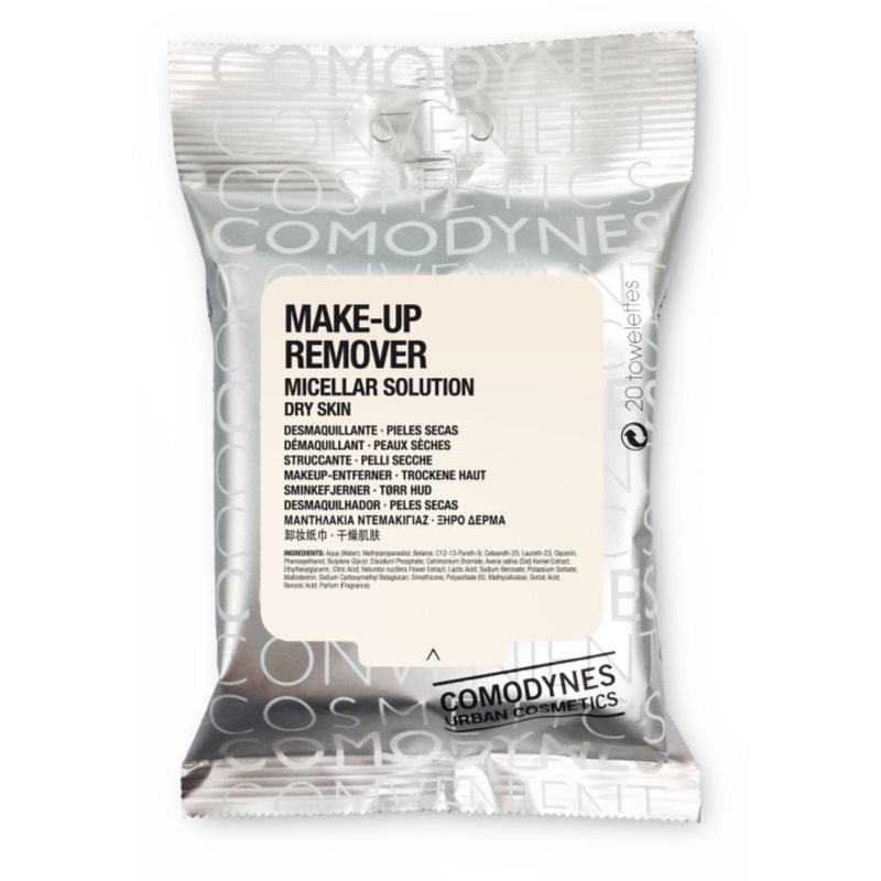 Comodynes Make-up Remover Micellar Solution valomosios servetėlės sausai odai 20 vnt.