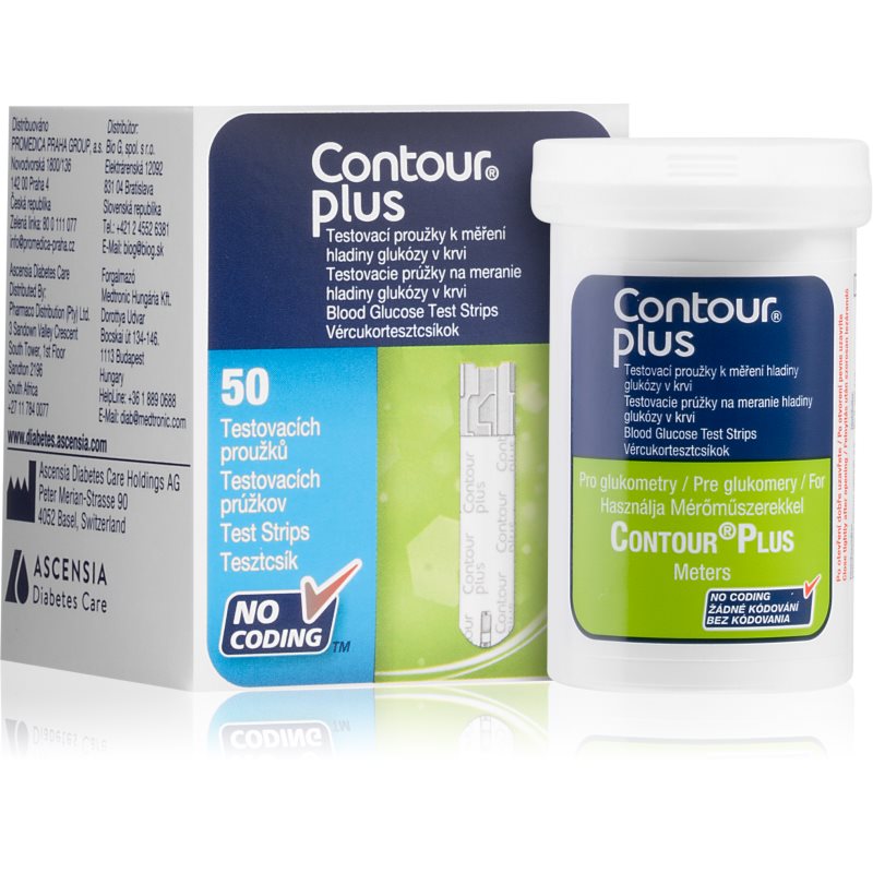 Countour PLUS testovacie prúžky na určenie hladiny glukózy v krvi 50 ks kúpite na Notino.sk