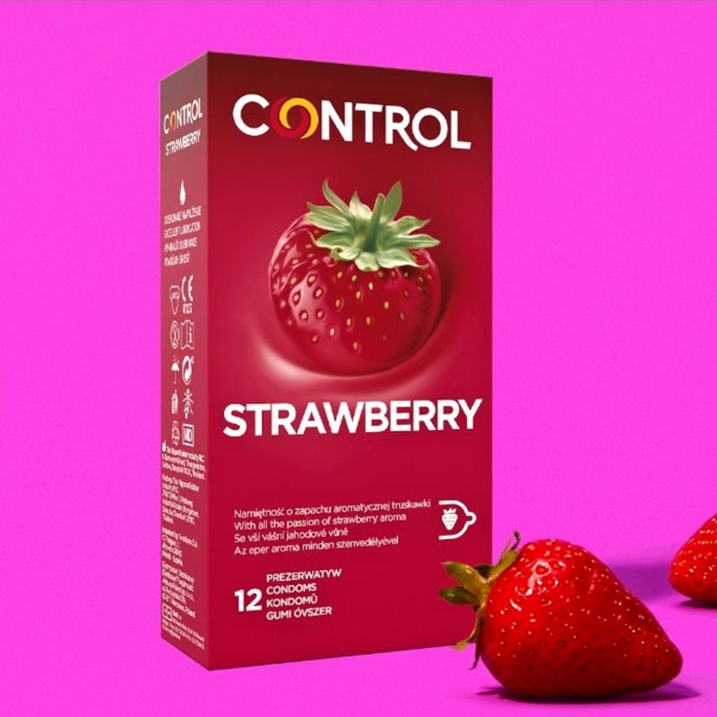 Control Strawberry Préservatifs 12 Pcs