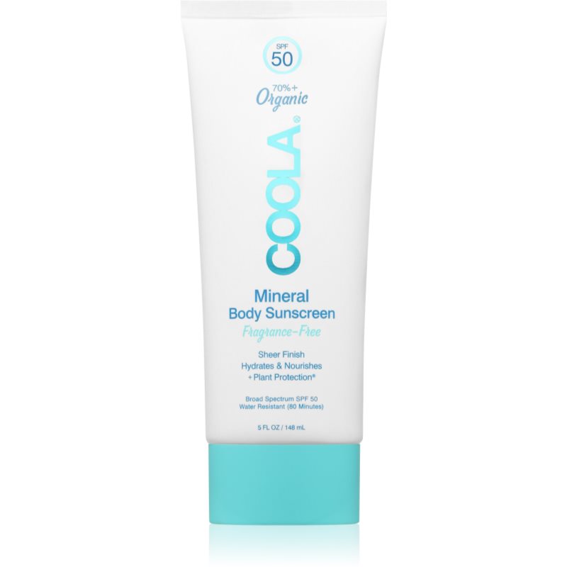 Coola Fragrance Free Bräunungscreme für den Körper SPF 50 148 ml