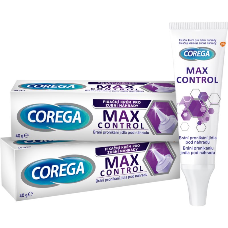 Corega Max Control крем для фіксації зубних протезів 2x40 гр