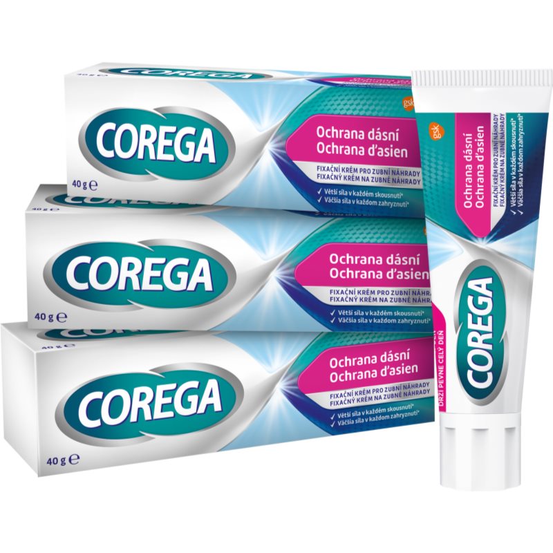Corega Gum Protection крем для фіксації зубних протезів 3x40 гр