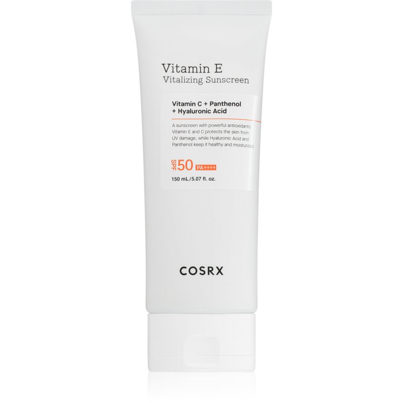 Cosrx Vitamin E Vitalizing Sunscreen Sonnencreme fürs Gesicht gegen die Zeichen des Alterns SPF 50+ 150 ml