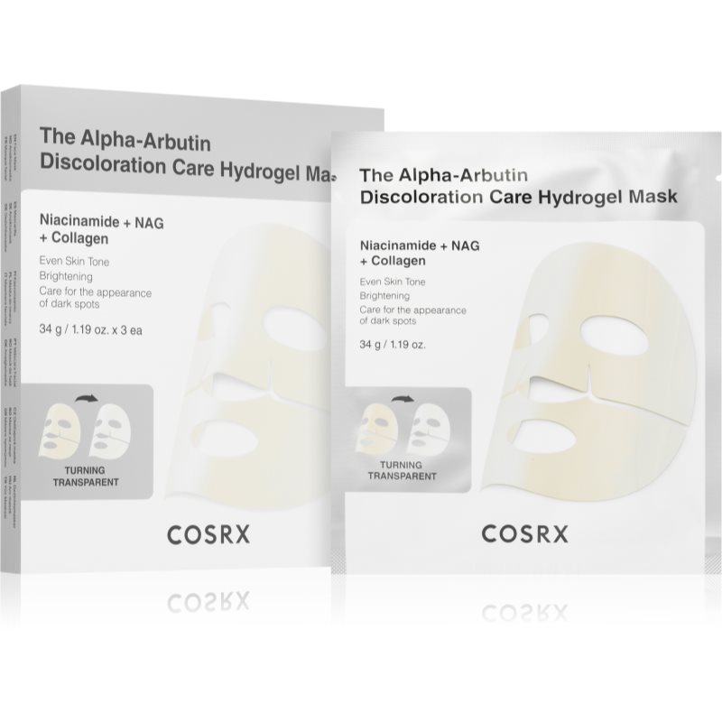 Cosrx The Alpha-Arbutin Discoloration Care хидрогелна маска да уеднакви цвета на кожата 3x34 гр.