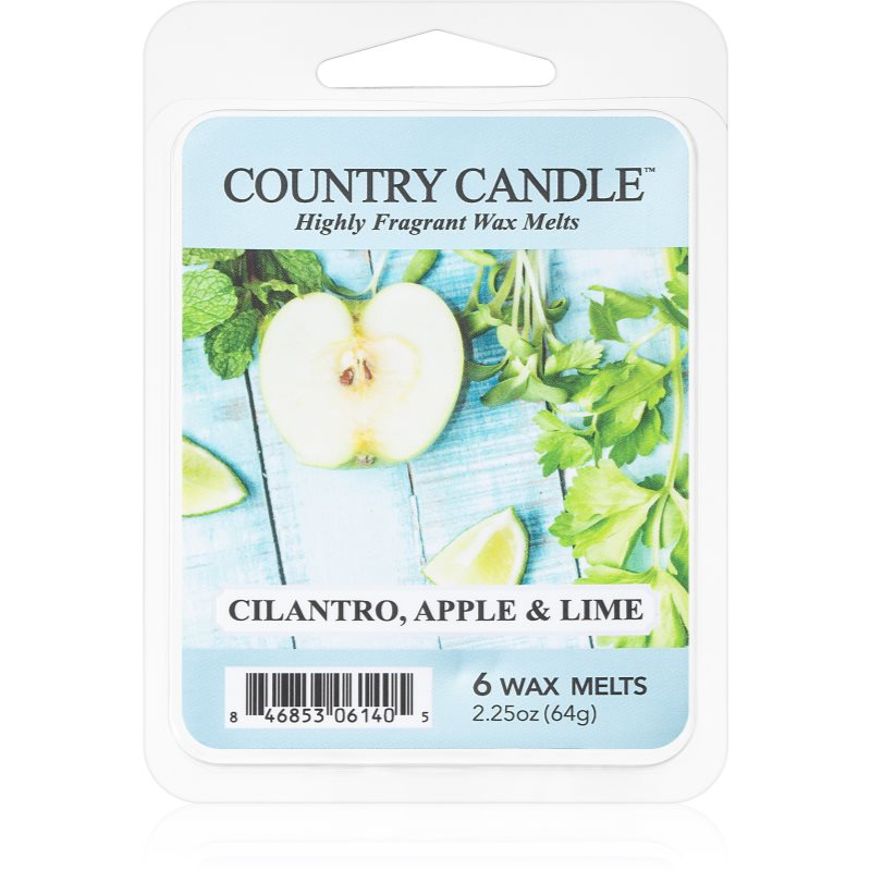 Country Candle Cilantro, Apple & Lime illatos viasz aromalámpába 64 g