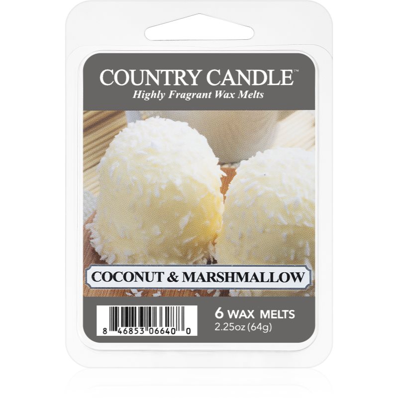 Country Candle Coconut & Marshmallow vaško lydinys 64 g