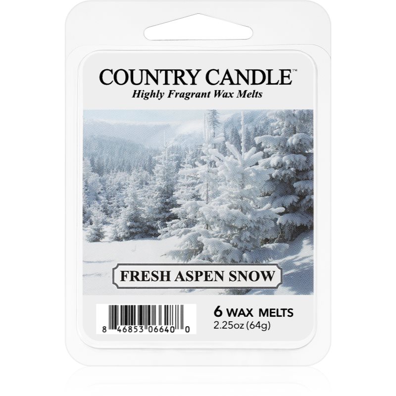 Country Candle Fresh Aspen Snow illatos viasz aromalámpába 64 g