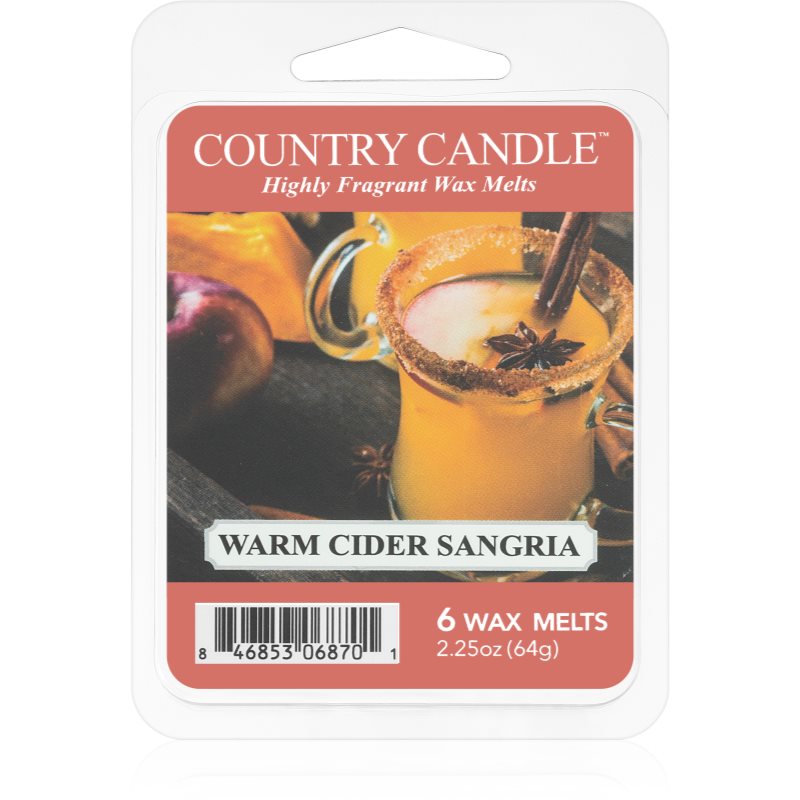 Country Candle Warm Cider Sangria vosek za aroma lučko 64 g