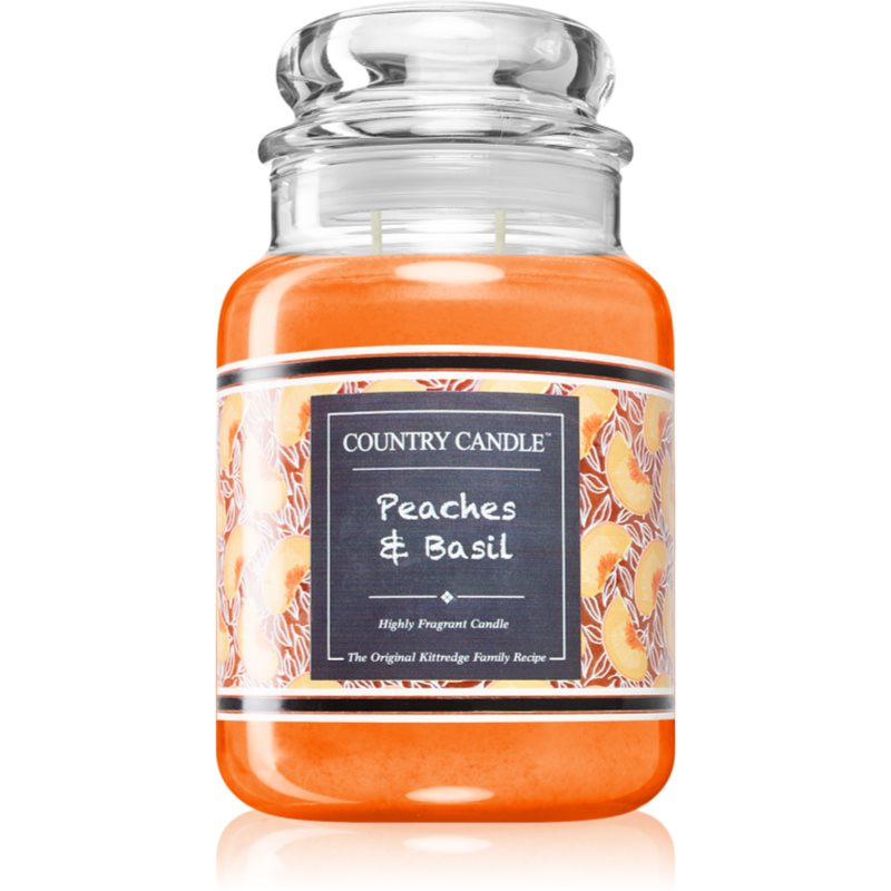 Country Candle Farmstand Peaches & Basil dišeča sveča 680 g