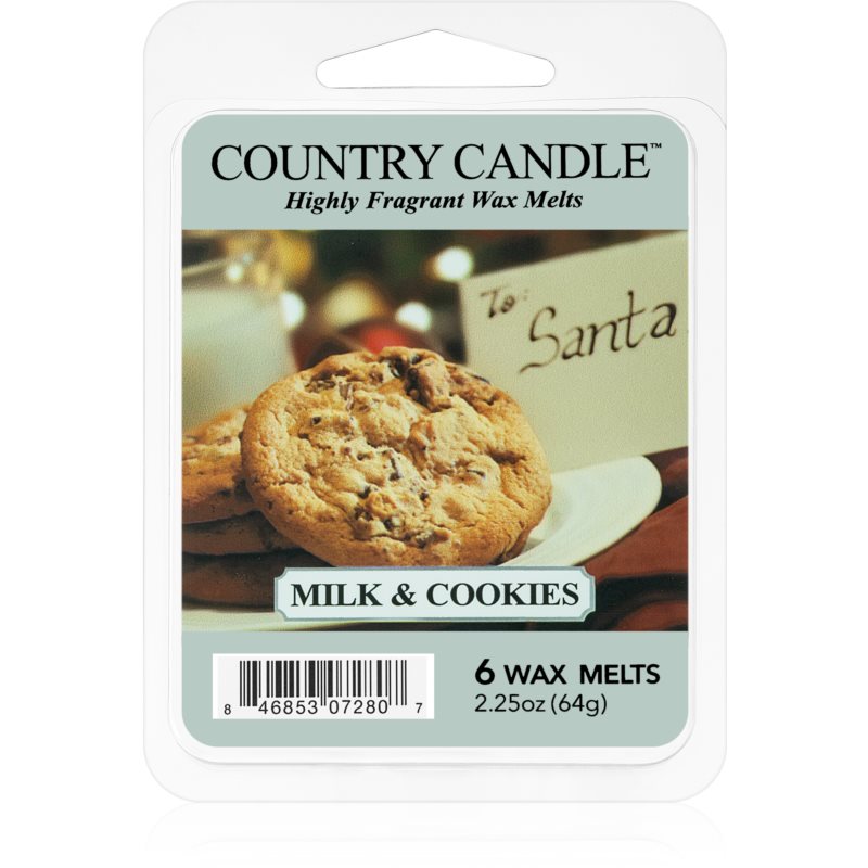Country Candle Milk & Cookies vosek za aroma lučko 64 g