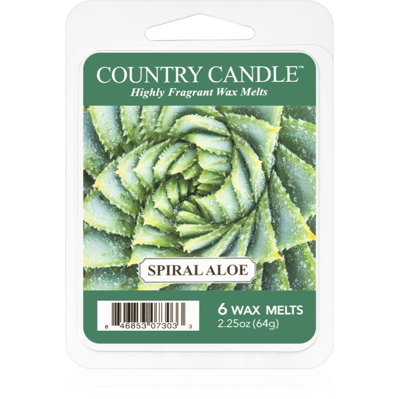 Country Candle Spiral Aloe illatos viasz aromalámpába 64 g