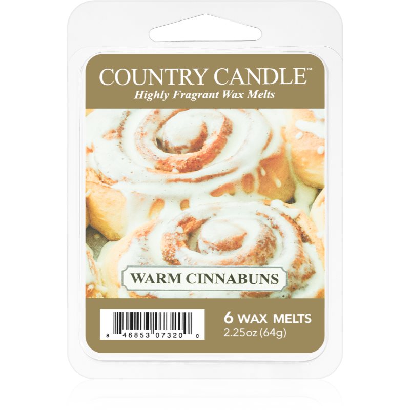 Country Candle Warm Cinnabuns vosek za aroma lučko 64 g