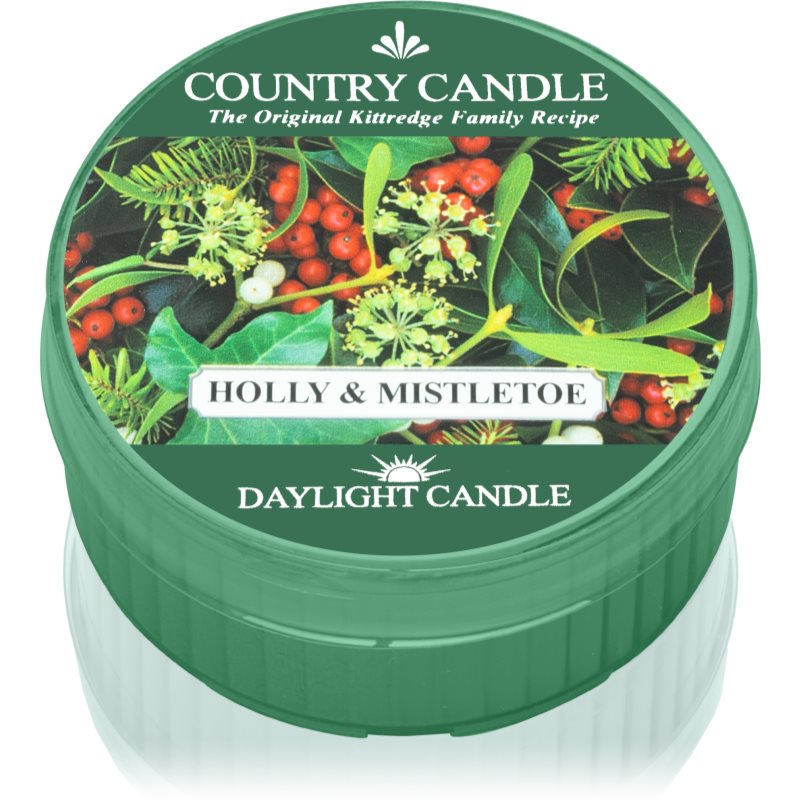 Country Candle Holly & Mistletoe čajová svíčka 42 g
