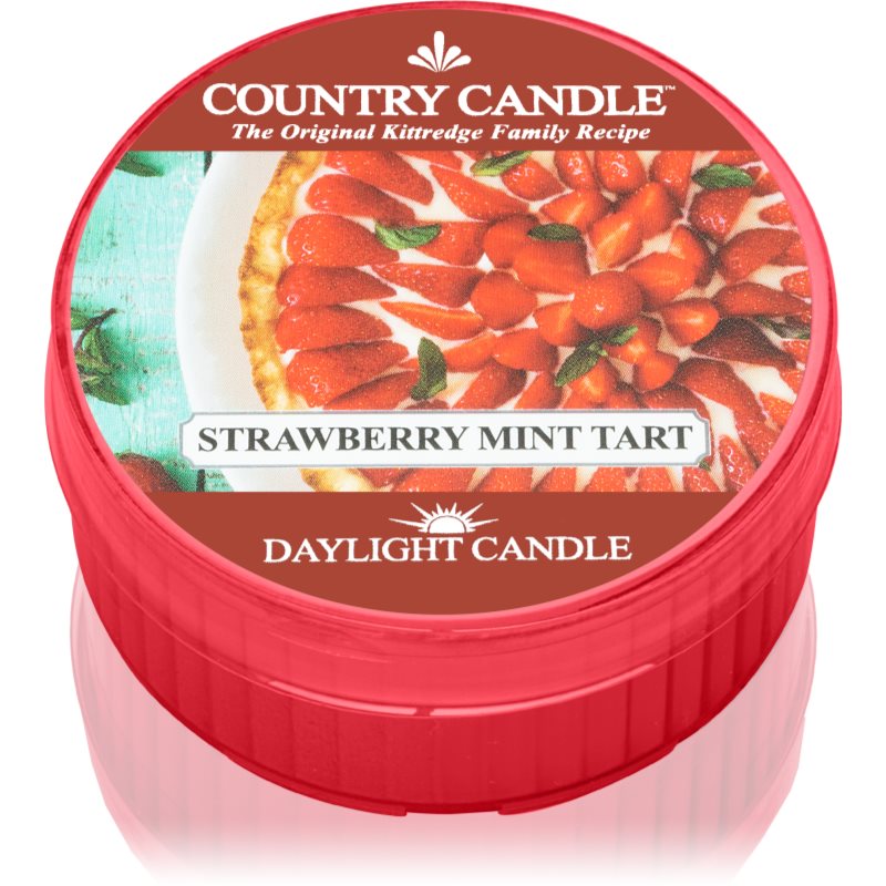 Country Candle Strawberry Mint Tart čajová sviečka 42 g