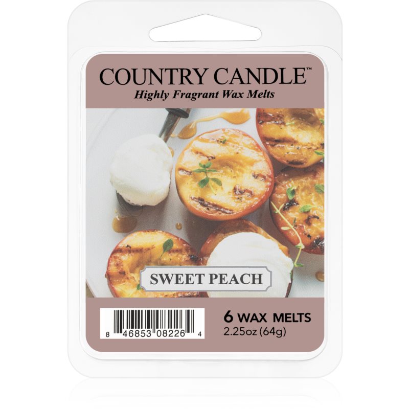 Country Candle Sweet Peach illatos viasz aromalámpába 64 g