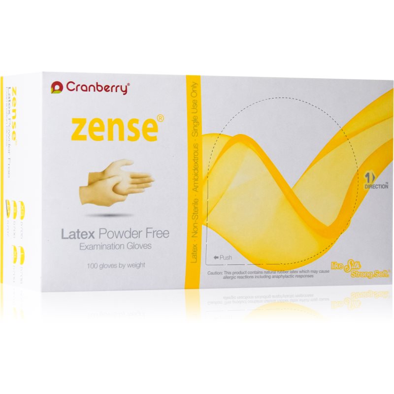 Cranberry Zense Natural powder-free latex gloves size L 50 pc
