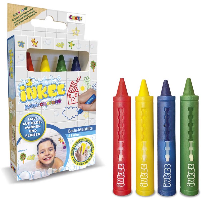 Craze INKEE Bath Crayons кольорові олівці для вани 4 кс