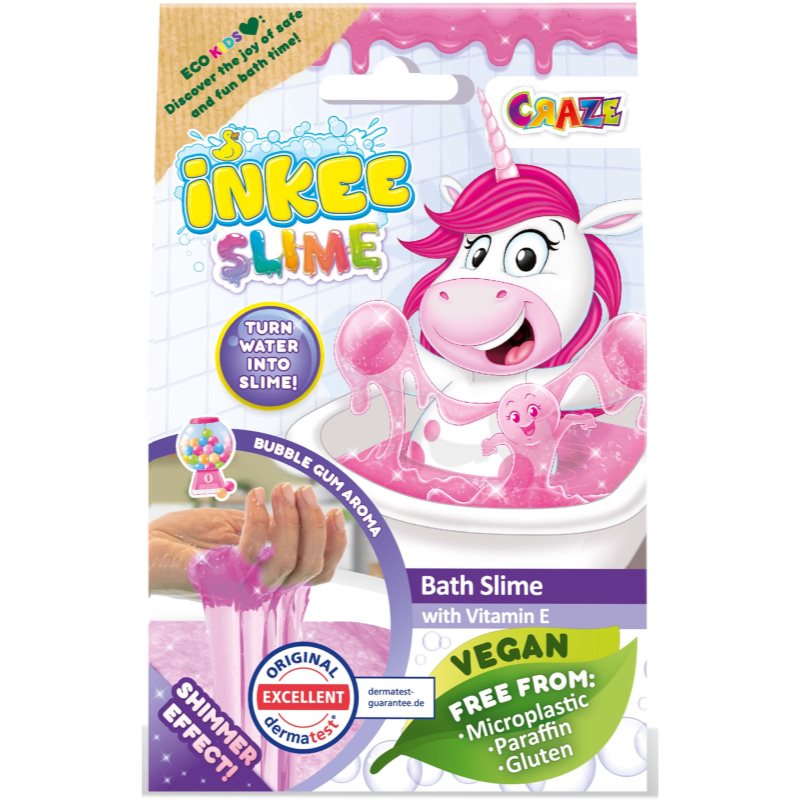 Craze INKEE Slime színes szlájm fürdőbe Pink 100 g