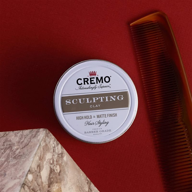 Cremo Hair Styling Sculpting Clay High Hold Styling Clay With Extra Strong Hold For Men 113 G