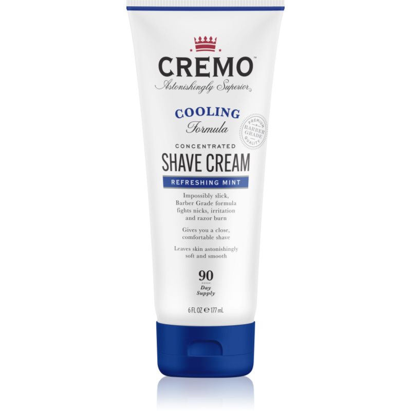 Cremo Refreshing Mint Cooling Shave Cream krém na holení v tubě pro muže 177 ml
