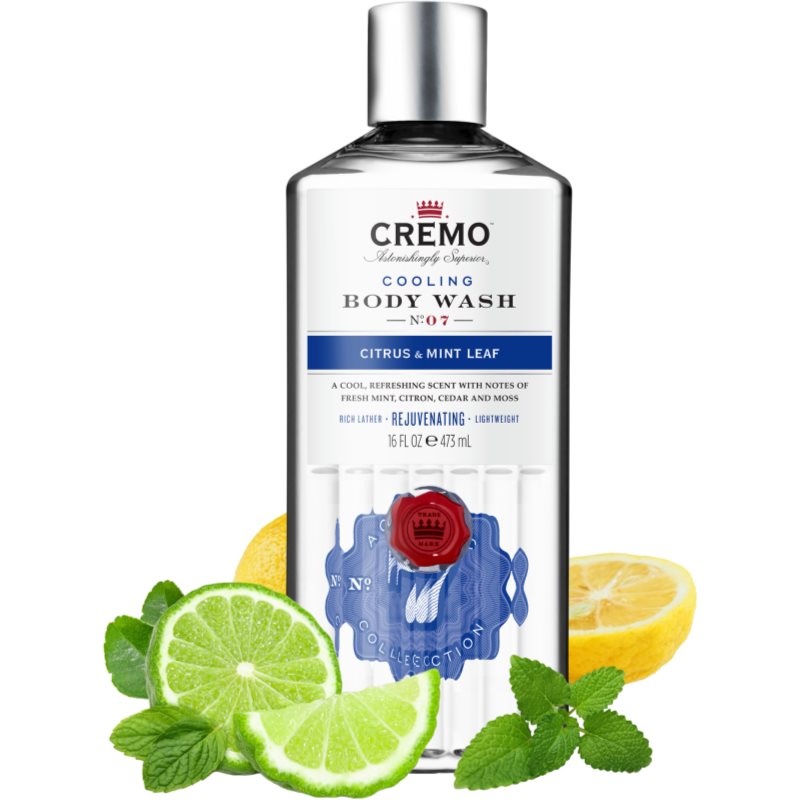 Cremo Cooling Body Wash Citrus & Mint Leaf hydratační sprchový gel 473 ml (obrázek 3)